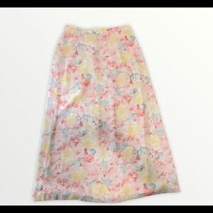 Vtg Pendleton Flowy Floral Fairy Romantic Skirt Womens 10  Ethereal Cottagcore